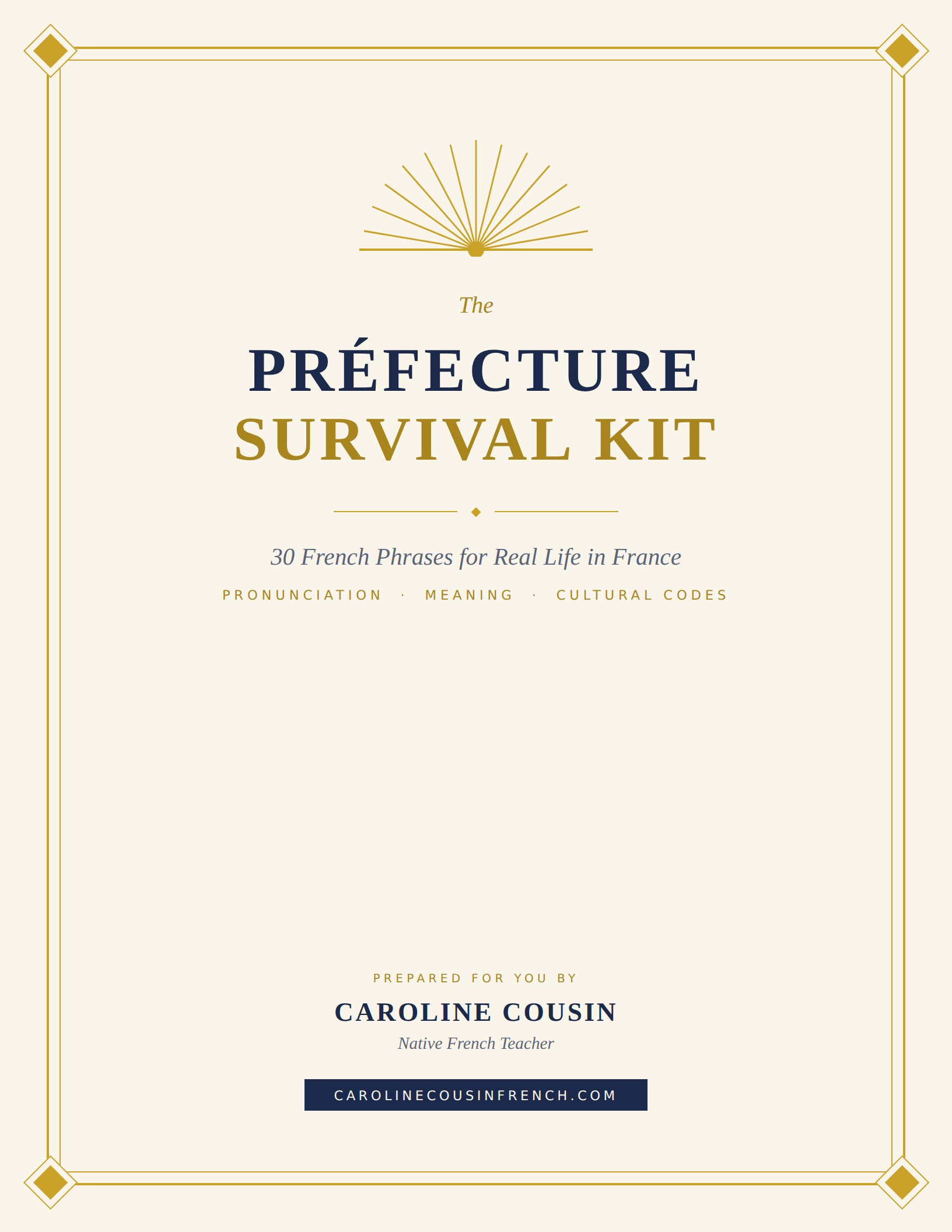 Cover of The Préfecture Survival Kit — 30 French Phrases for Real Life in France, by Caroline Cousin